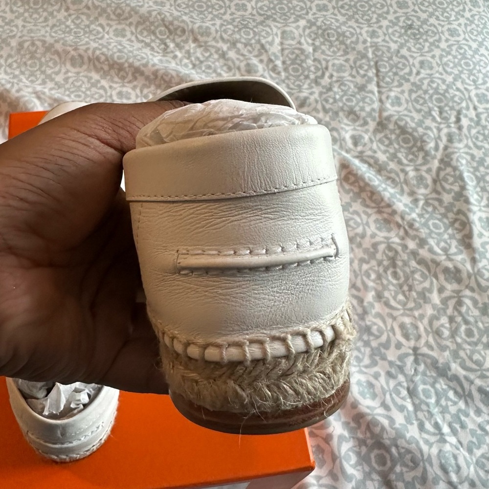 *SOLD* Hermes Trip Espadrilles (White)